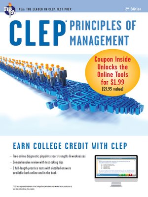 cover image of CLEP Principles of Management with Online Practice Exams
